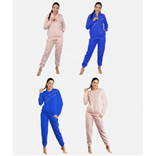 GIVOVA TUTA COMPLETA HOMEWEAR DA DONNA, COMPLETO CASA IN POLIESTERE LUNGO